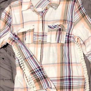 Flannel patterned blouse